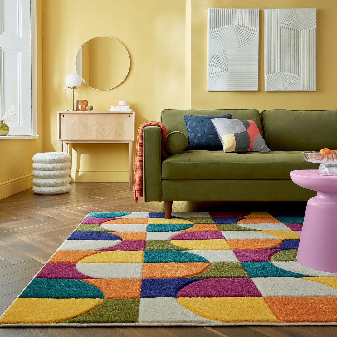 tapis multicolore