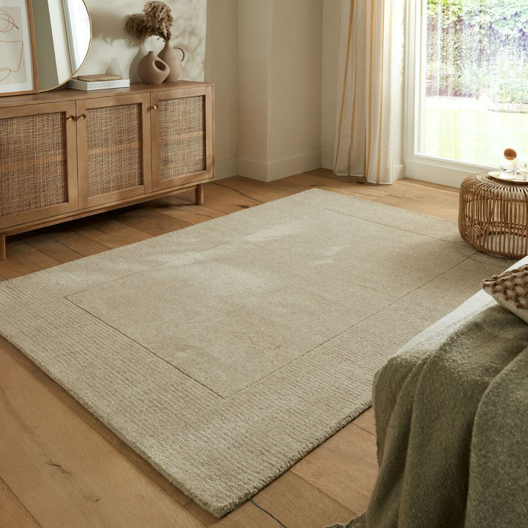 grand tapis de salon beige