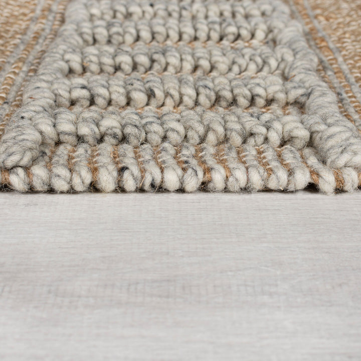 tapis medina en jute detail de la matiere#couleur_gris