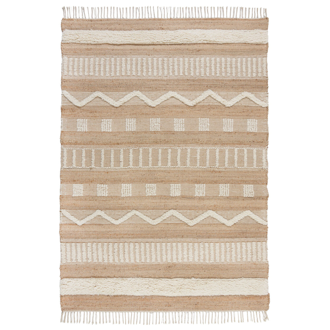 tapis medina en jute ivoire sur fond blanc#couleur_ivoire