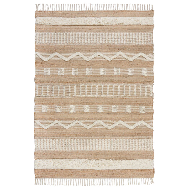 tapis medina en jute ivoire sur fond blanc#couleur_ivoire