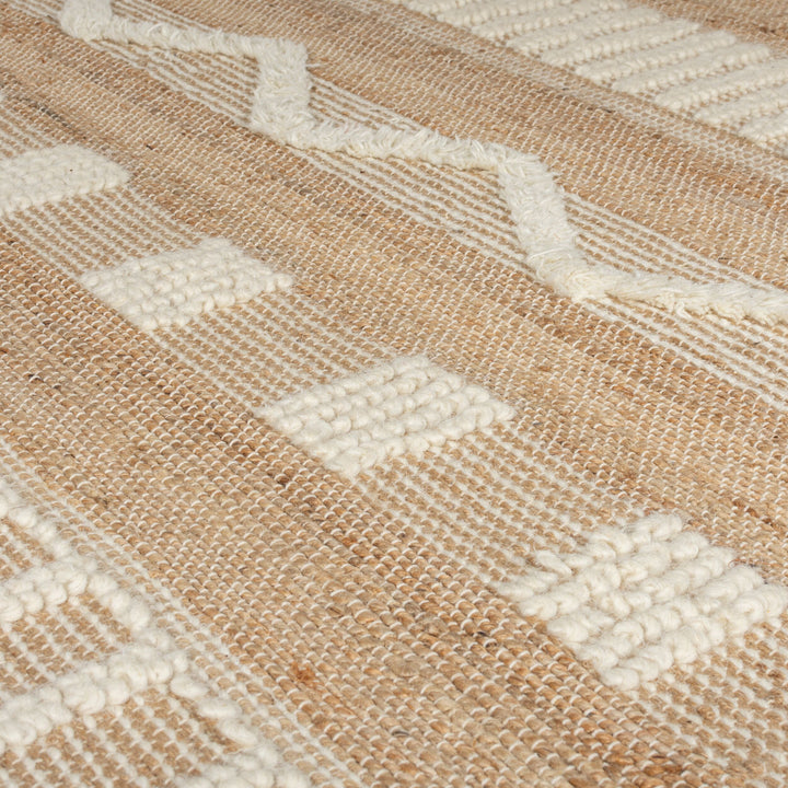 tapis medina en jute ivoire detail du dessus#couleur_ivoire