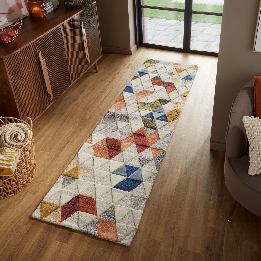 tapis haut de gamme en laine naturelle ideal pour habiller un couloir 