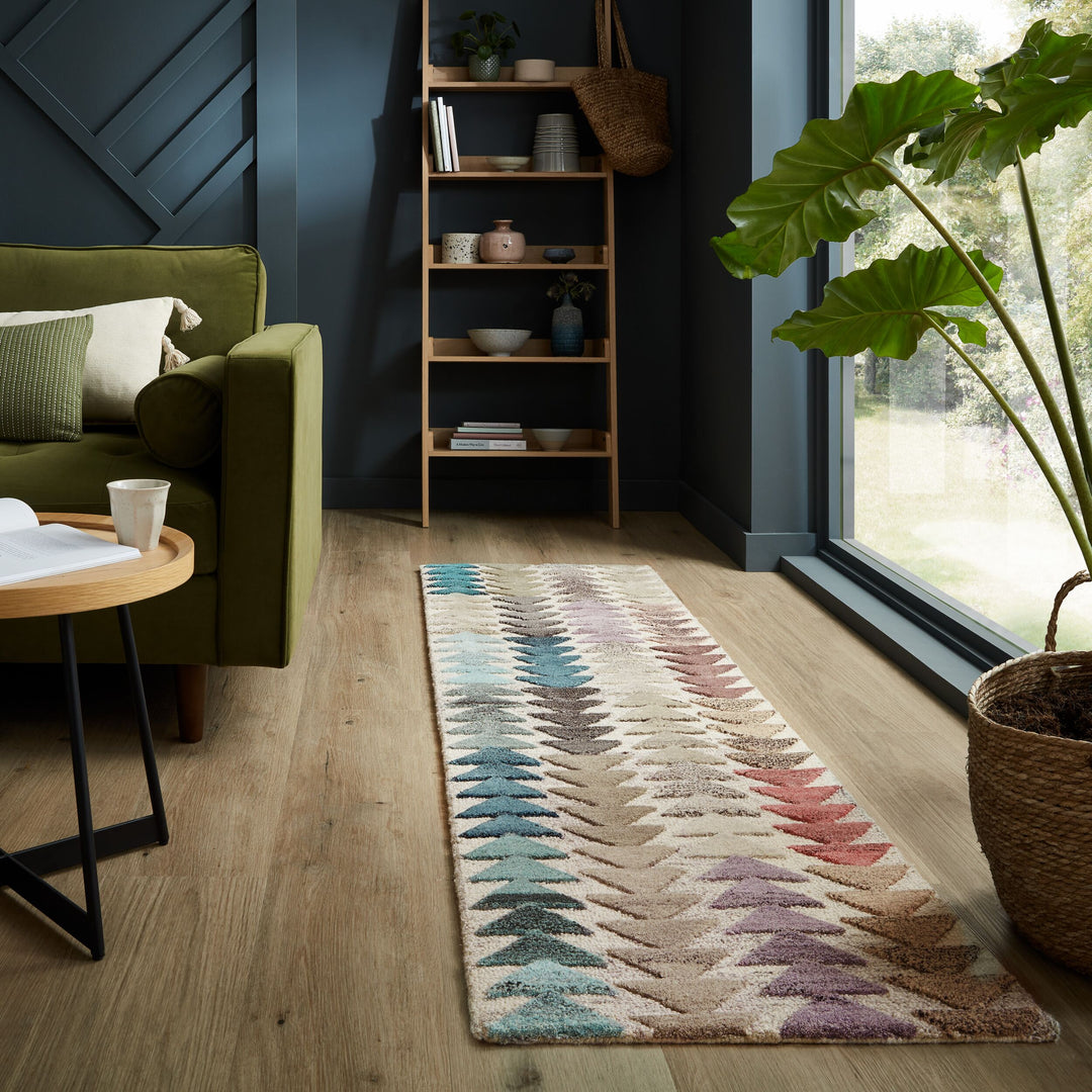 tapis luxe de couloir en laine archer