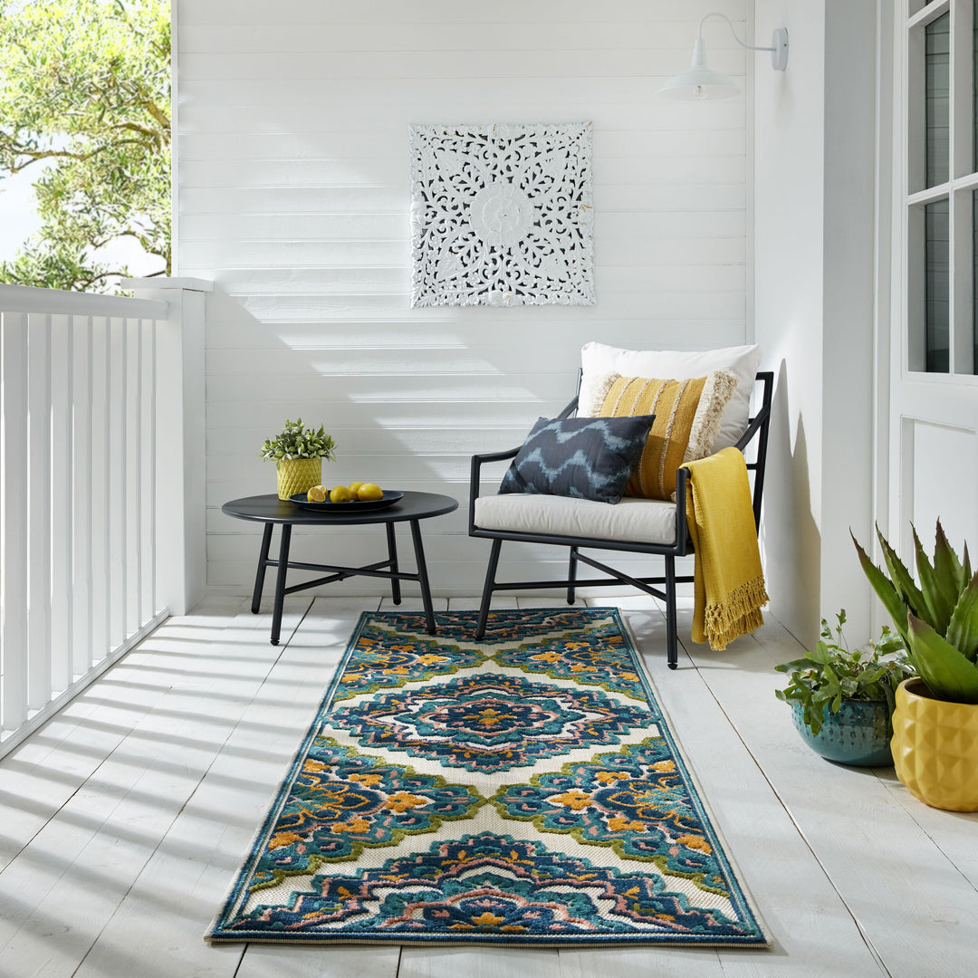 sublimez votre balcon avec ce magnifique tapis exterieur a motif floral