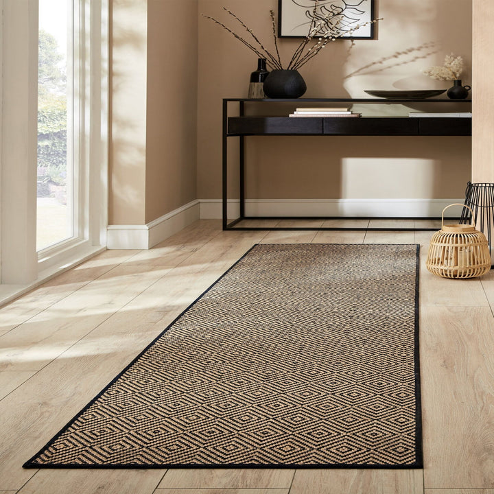 tapis jute antiderapant #couleur_noir