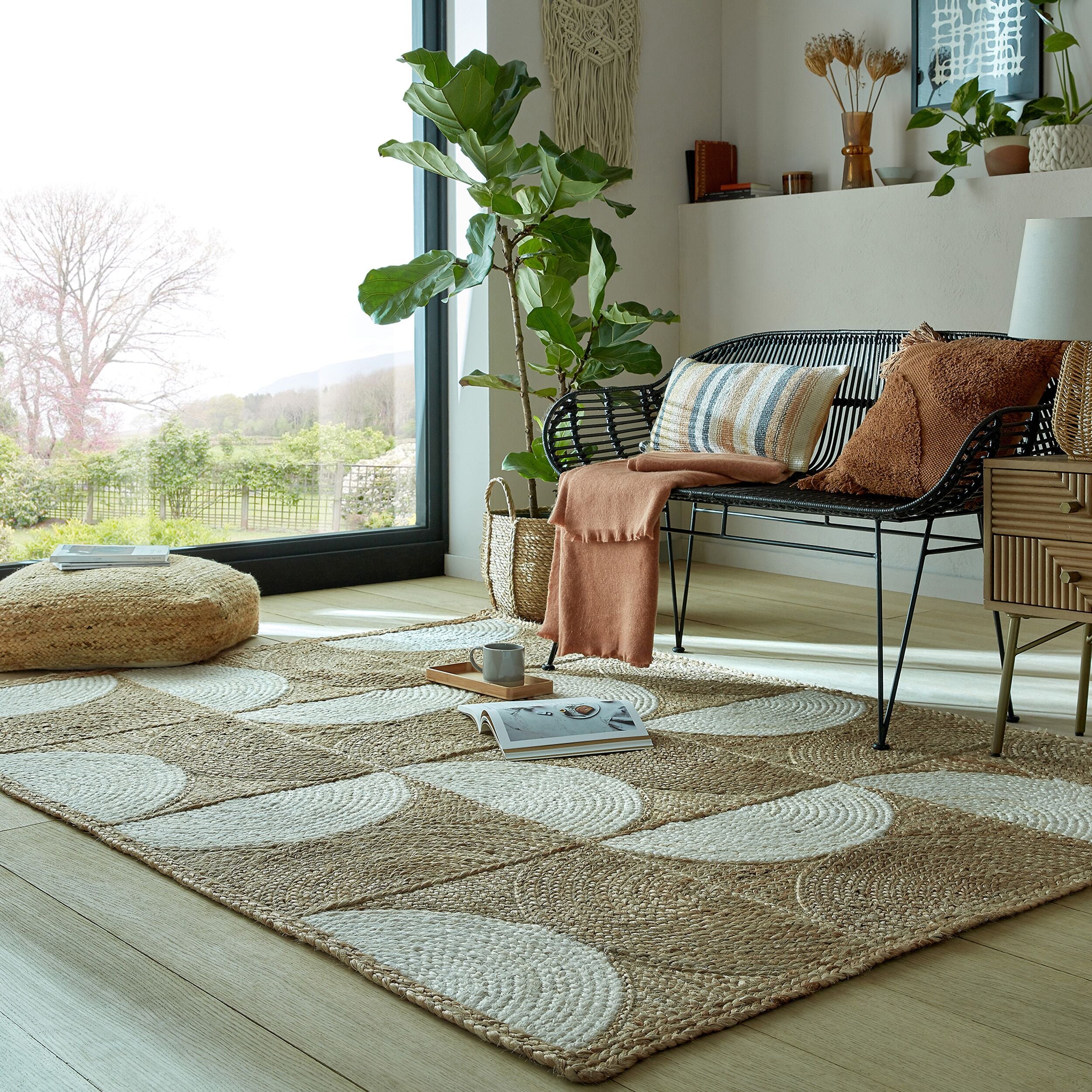 tapis en jute boheme eclipse