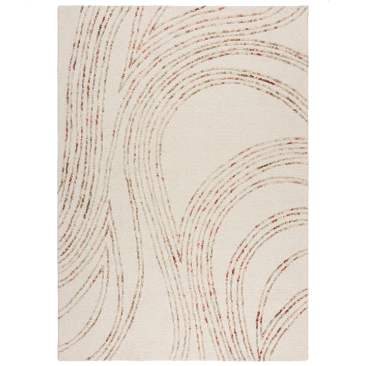 le tapis swirl coloris orange et naturel sur un fond blanc#couleur_naturel-orange