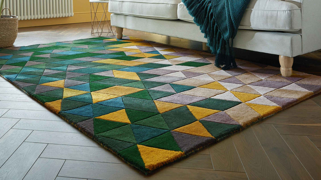 tapis laine multicolore