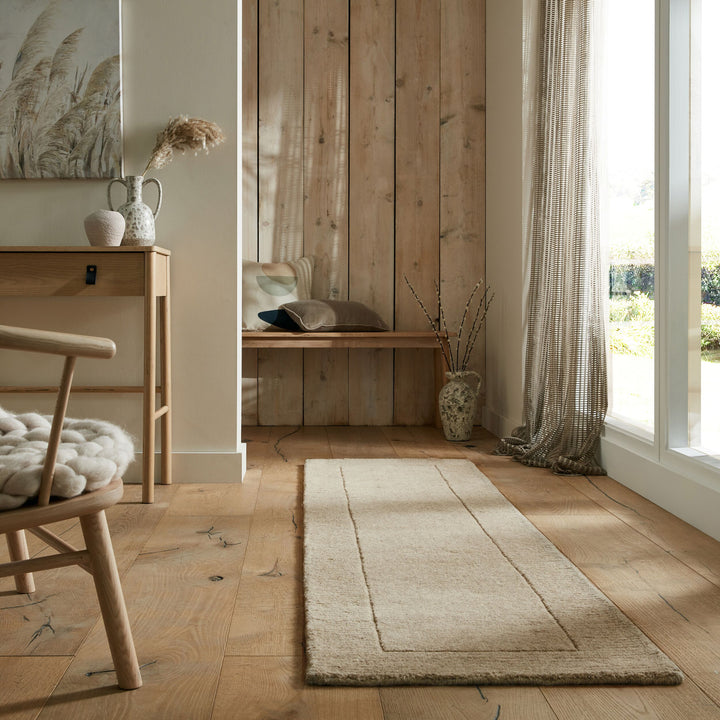 Tapis laine moelleux de couloir Siena