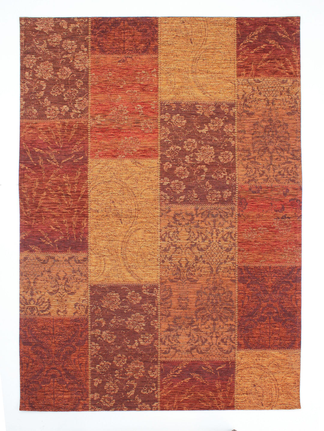 Tapis Patchwork terracotta