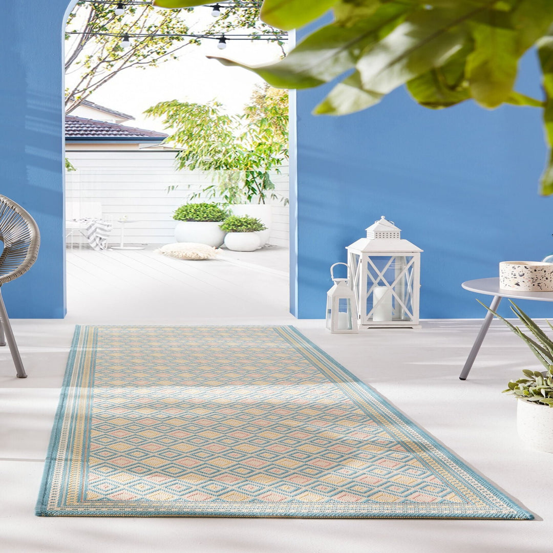 tapis couleur pastel pour exterieur de la marque flair