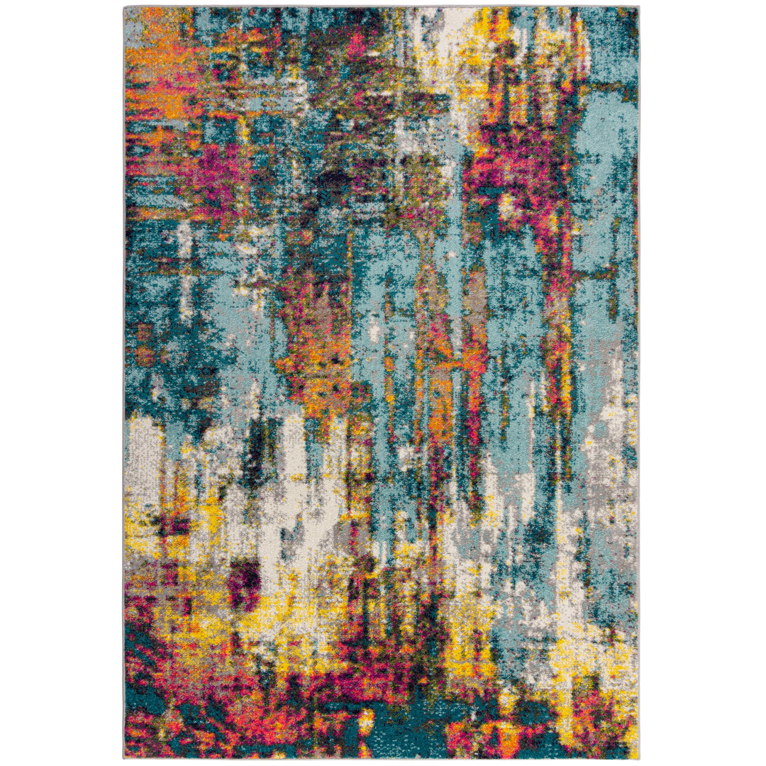 tapis abstraction coloré sur fond blanc